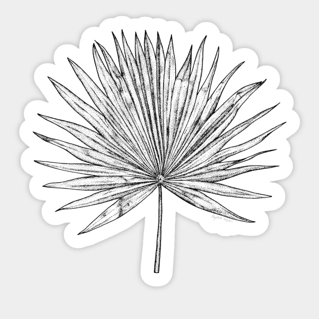 Palmetto Sticker by Elizabeth Weglein Art